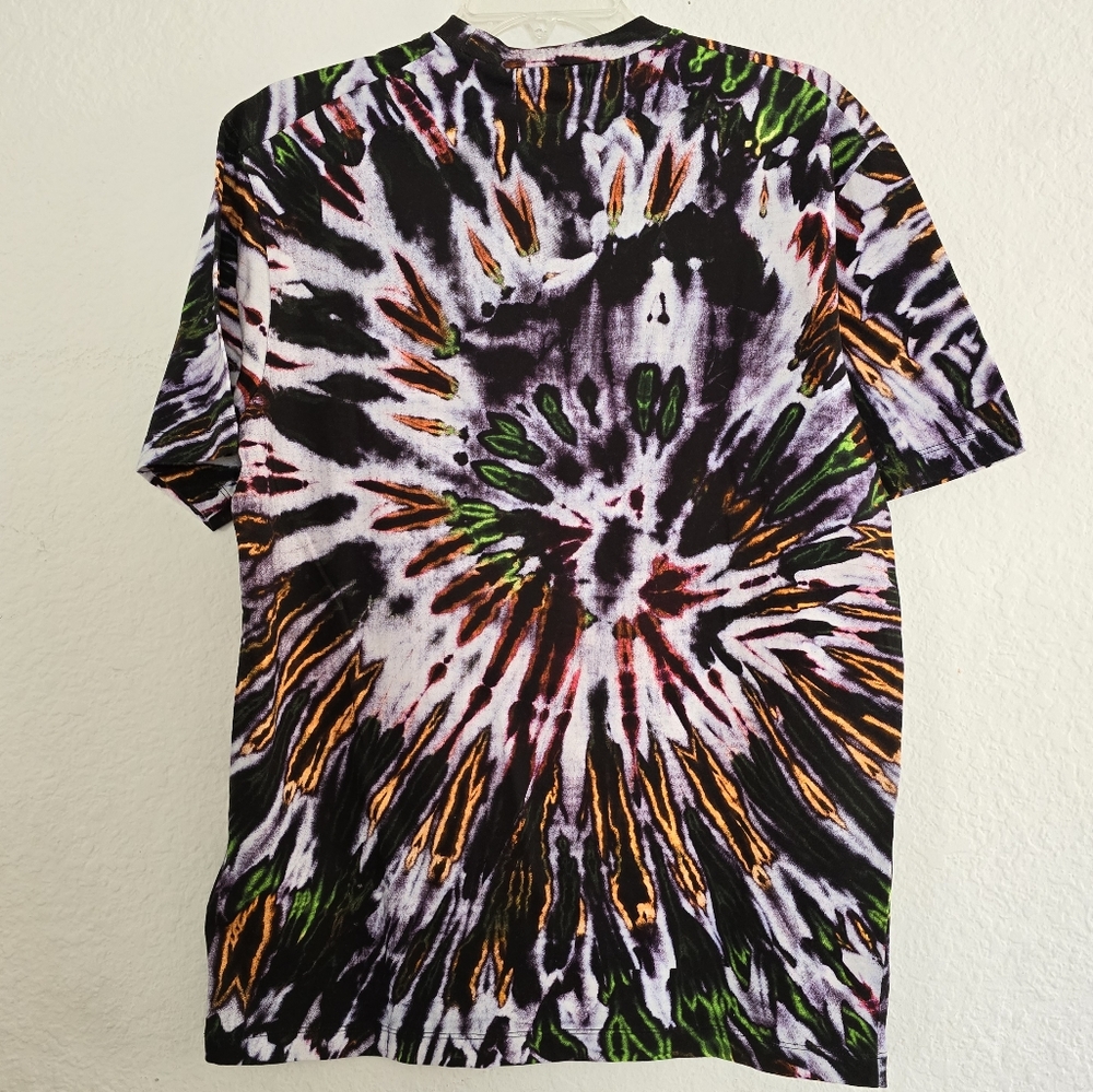 Dsquared2 Tie Dye Jersey Cotton T-Shirt Size S Small Black Multicolor - Picture 3 of 7